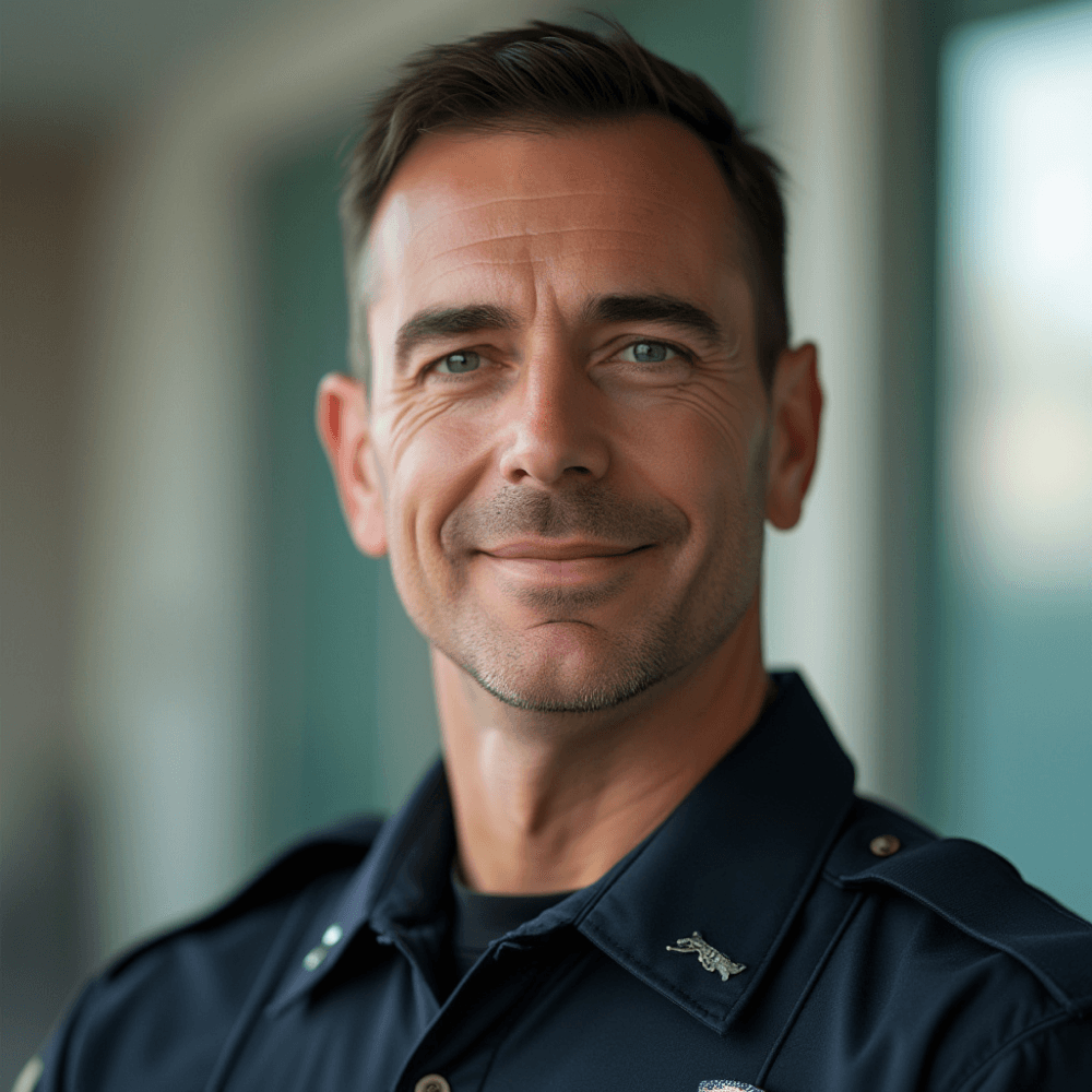 Professional police headshot